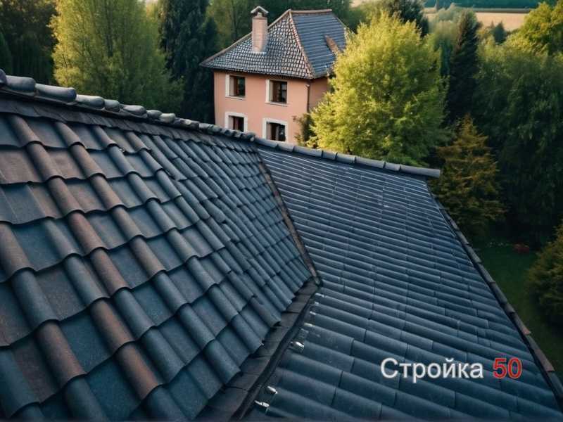 Сочетание цвета кровли с оттенком древесины