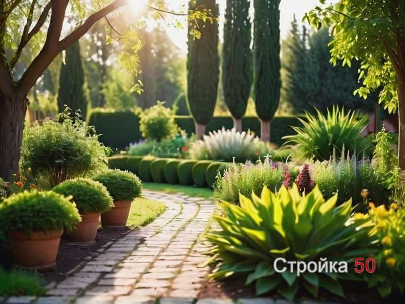 Освещение и подсветка растений в вечернее время