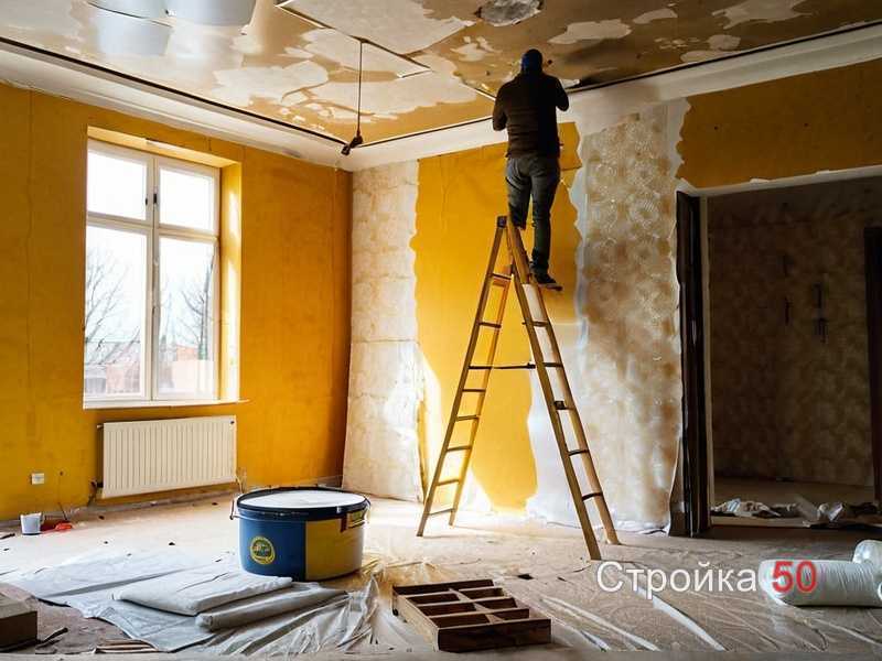Стыковка рисунка и устранение пузырей под обоями